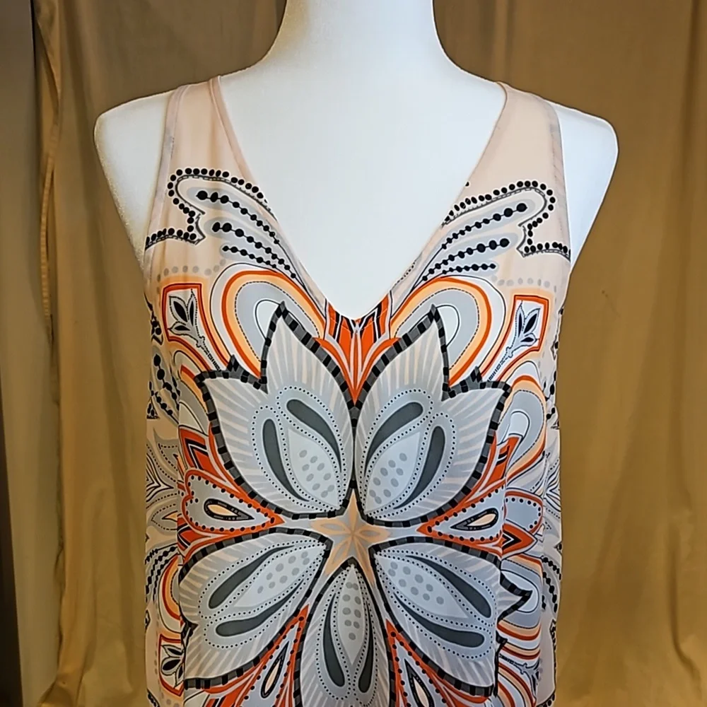 Elle Summer Chiffon Sleeveless Tunic Muted Pink - Picture 3 of 14